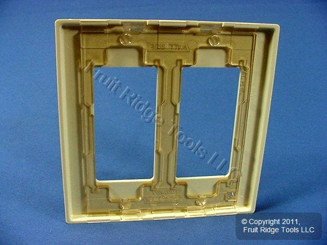 Leviton 80309-A Almond 2-Gang Decora Unbreakable Nylon Standard Wallplate Cover