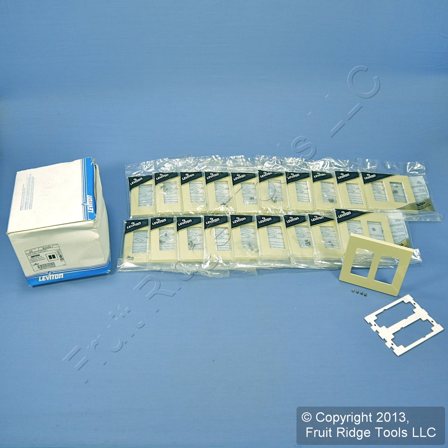 Leviton Ivory Decora Screwless 2-Gang Wallplates Gfci Gfi Cover 80309-I 20-Pack