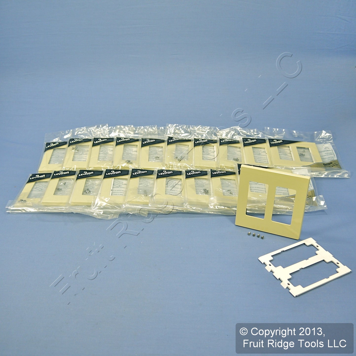 Leviton Ivory Decora Screwless 2-Gang Wallplates Gfci Gfi Cover 80309-I 20-Pack
