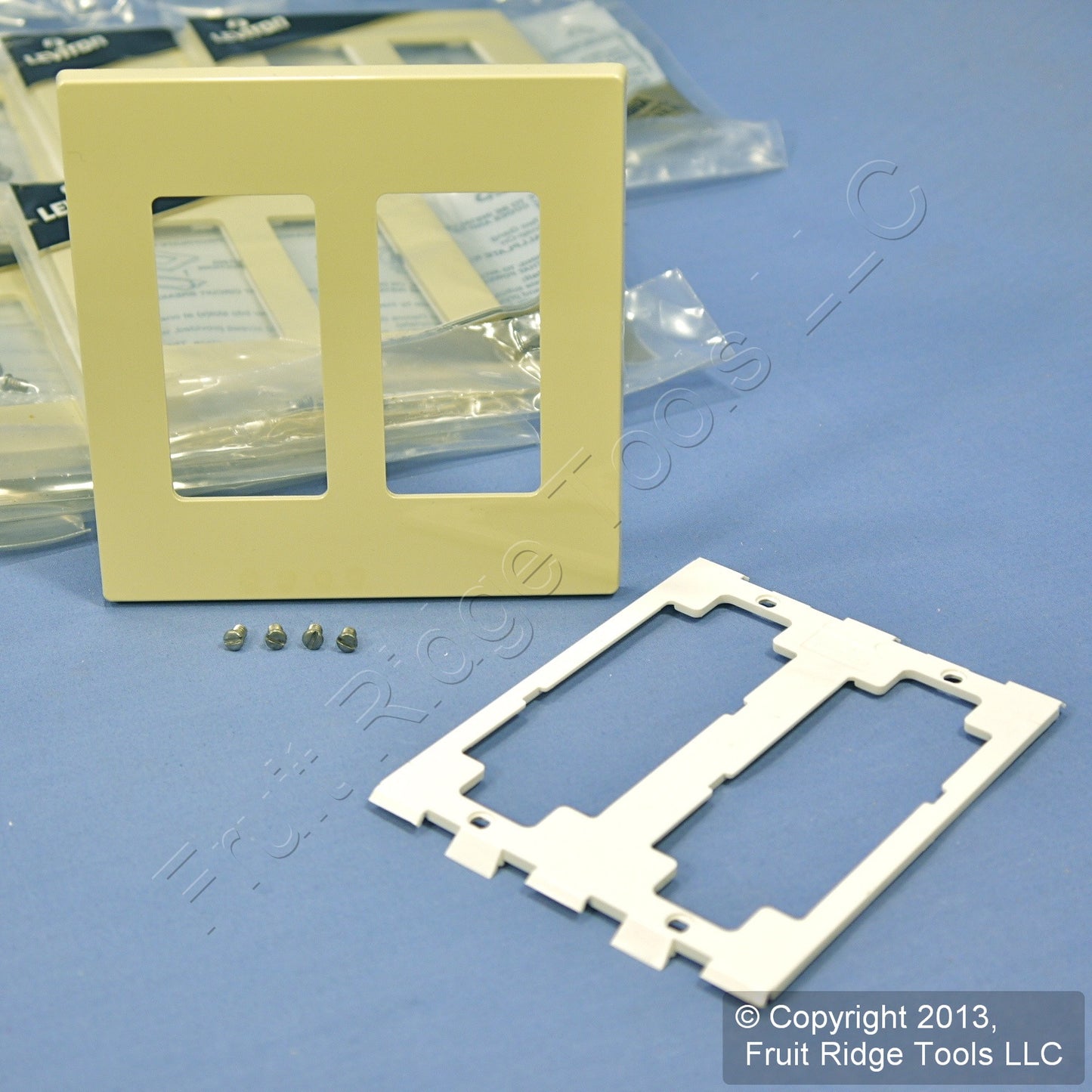 Leviton Ivory Decora Screwless 2-Gang Wallplates Gfci Gfi Cover 80309-I 20-Pack