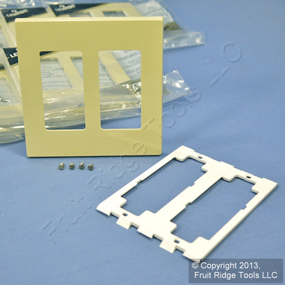 Leviton Ivory Decora Screwless 2-Gang Wallplates Gfci Gfi Cover 80309-I 20-Pack