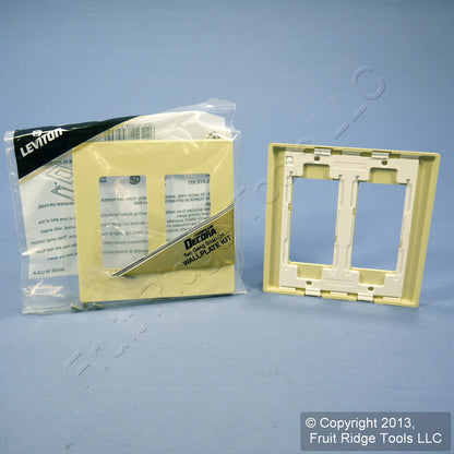 Leviton Ivory Decora Screwless 2-Gang Wallplates Gfci Gfi Cover 80309-I 20-Pack
