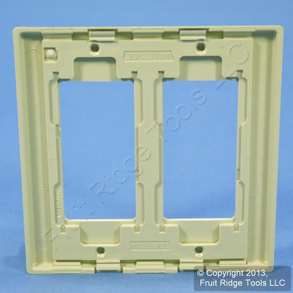 Leviton 80309-I Ivory 2-Gang Decora Unbreakable Nylon Standard Wallplate Cover