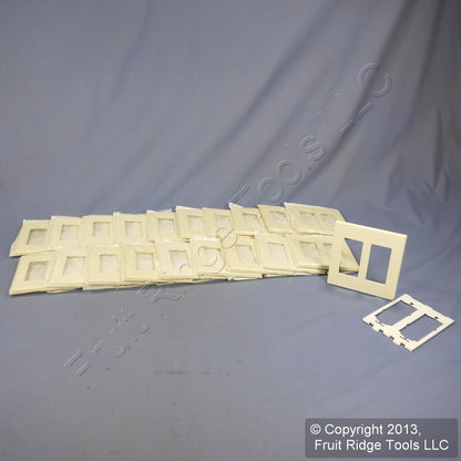 Leviton 80309-SA Almond Screwless Decora 2-Gang Wallplate Gfci Nylon Cover 20pcs