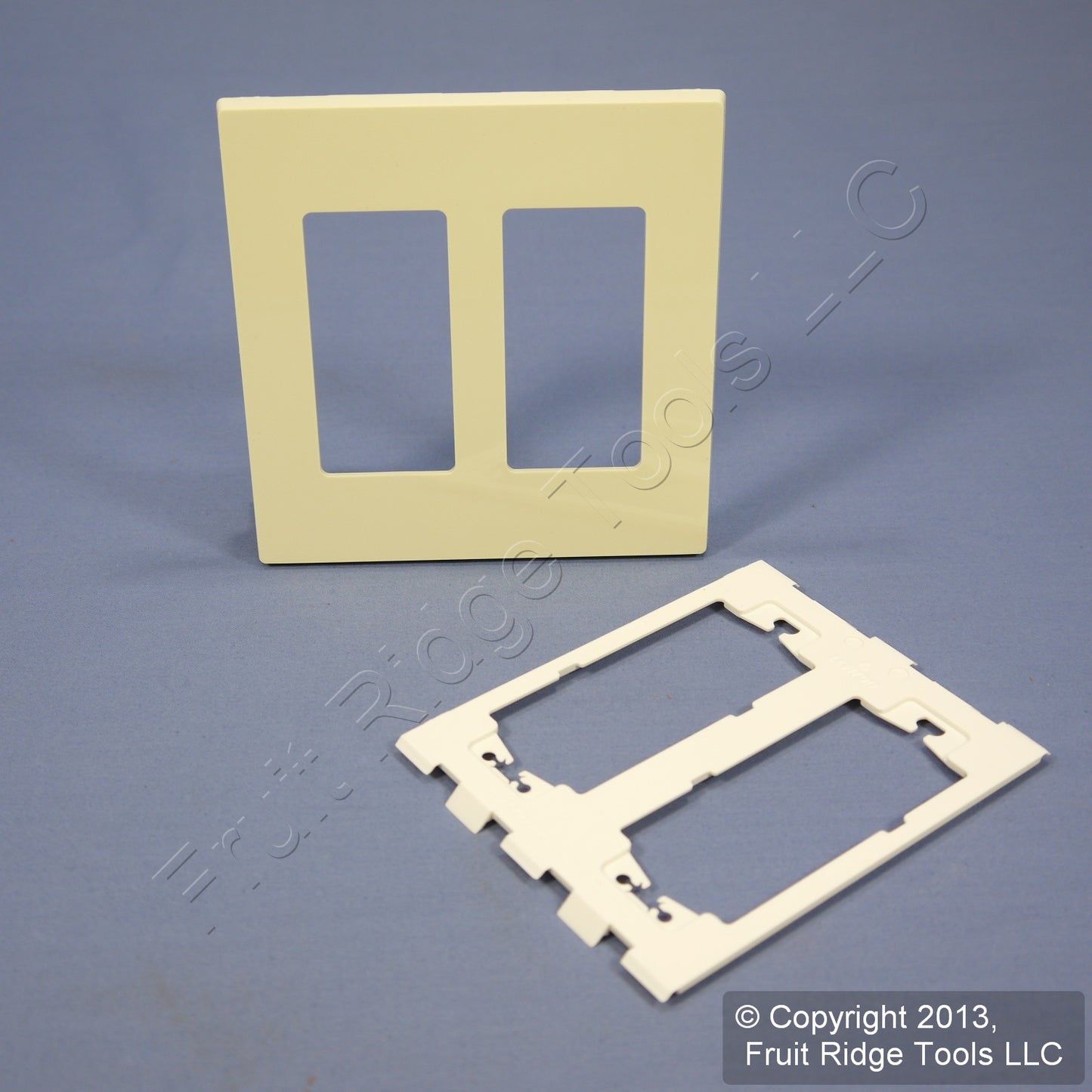 Leviton 80309-A Almond 2-Gang Decora Unbreakable Nylon Standard Wallplate Cover