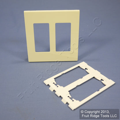 Leviton 80309-A Almond 2-Gang Decora Unbreakable Nylon Standard Wallplate Cover