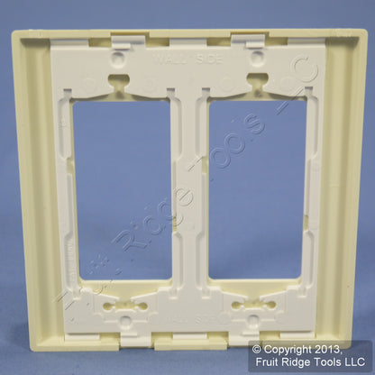 Leviton 80309-A Almond 2-Gang Decora Unbreakable Nylon Standard Wallplate Cover