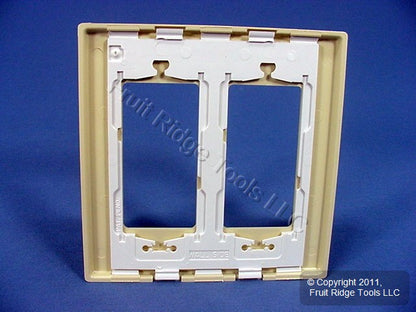 Leviton Ivory Decora Screwless 2-Gang Plastic Wallplate Cover GFCI Cover 80309-I
