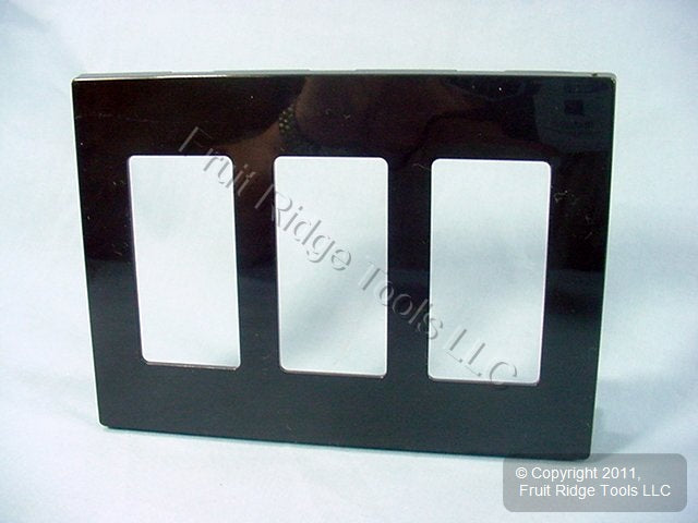 Leviton 80311 Brown 3-Gang Decora Screwless Snap-On Wallplate Covers Gfci 10pcs