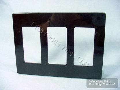 Leviton 80311 Brown 3-Gang Decora Screwless Snap-On Wallplate Covers Gfci 10pcs