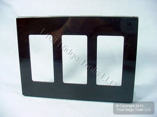 Leviton 80311 Brown 3-Gang Decora Screwless Snap-On Wallplate Covers Gfci 10pcs