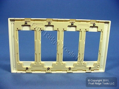 Leviton 80312-A Almond 4-Gang Decora Unbreakable Nylon Standard Wallplate Cover