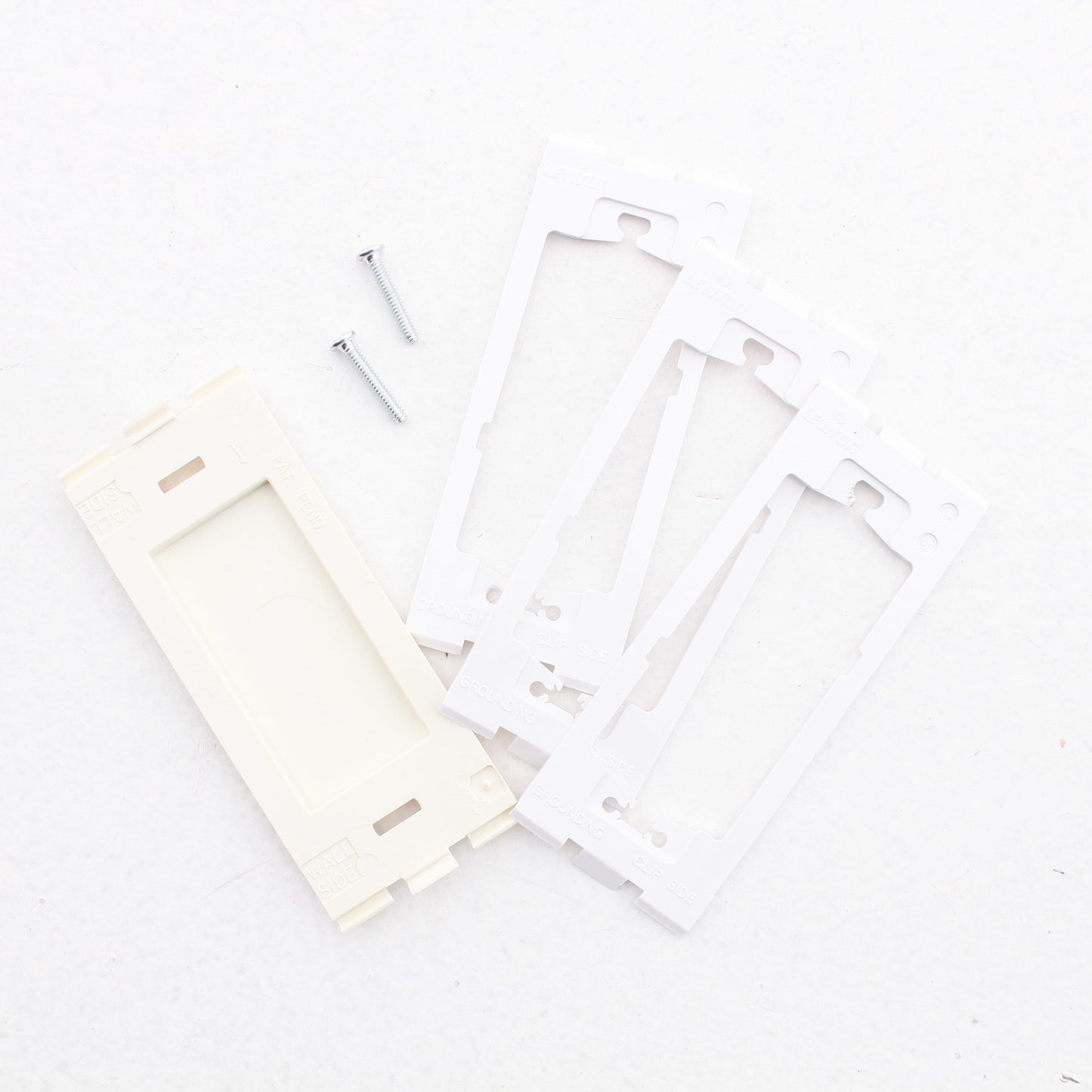 Leviton 80314-A Almond 1-Gang Blank Unbreakable Nylon Wallplate Cover Box Mount