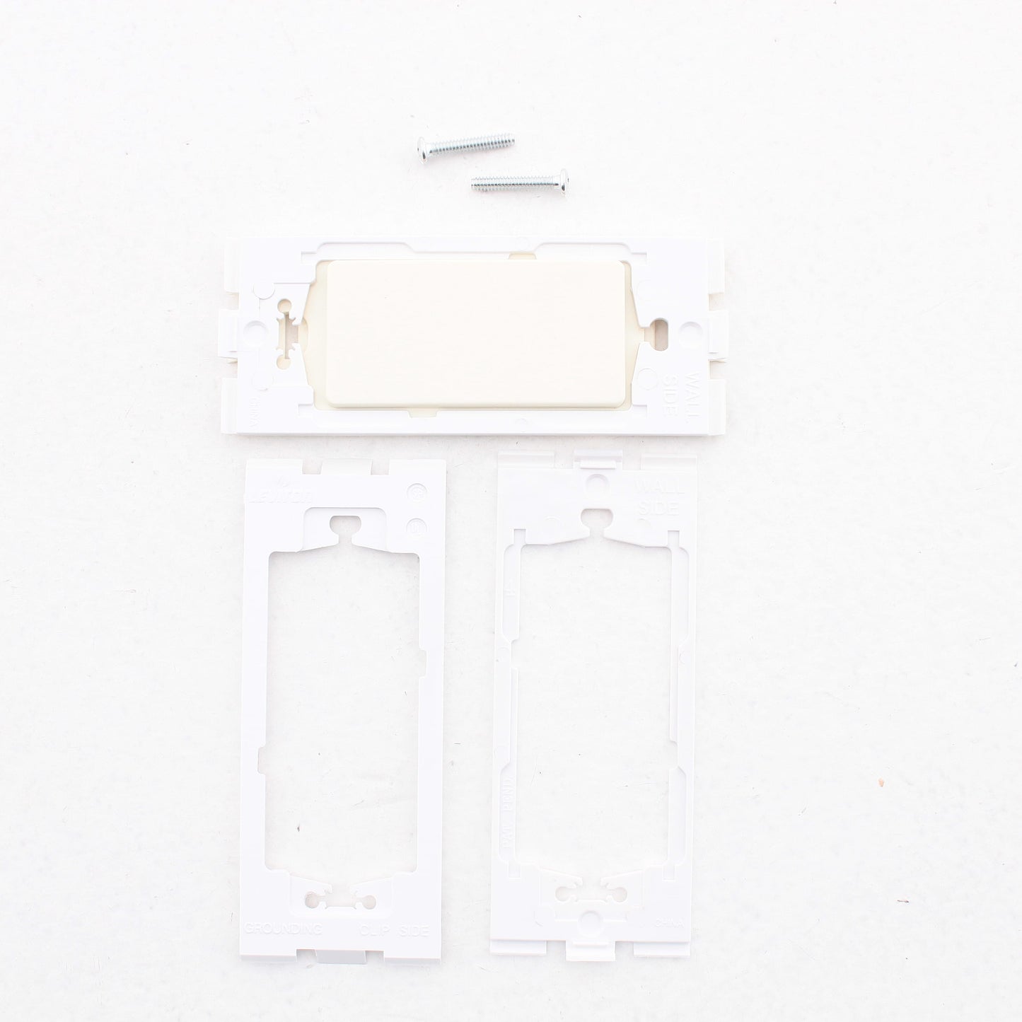 Leviton 80314-A Almond 1-Gang Blank Unbreakable Nylon Wallplate Cover Box Mount