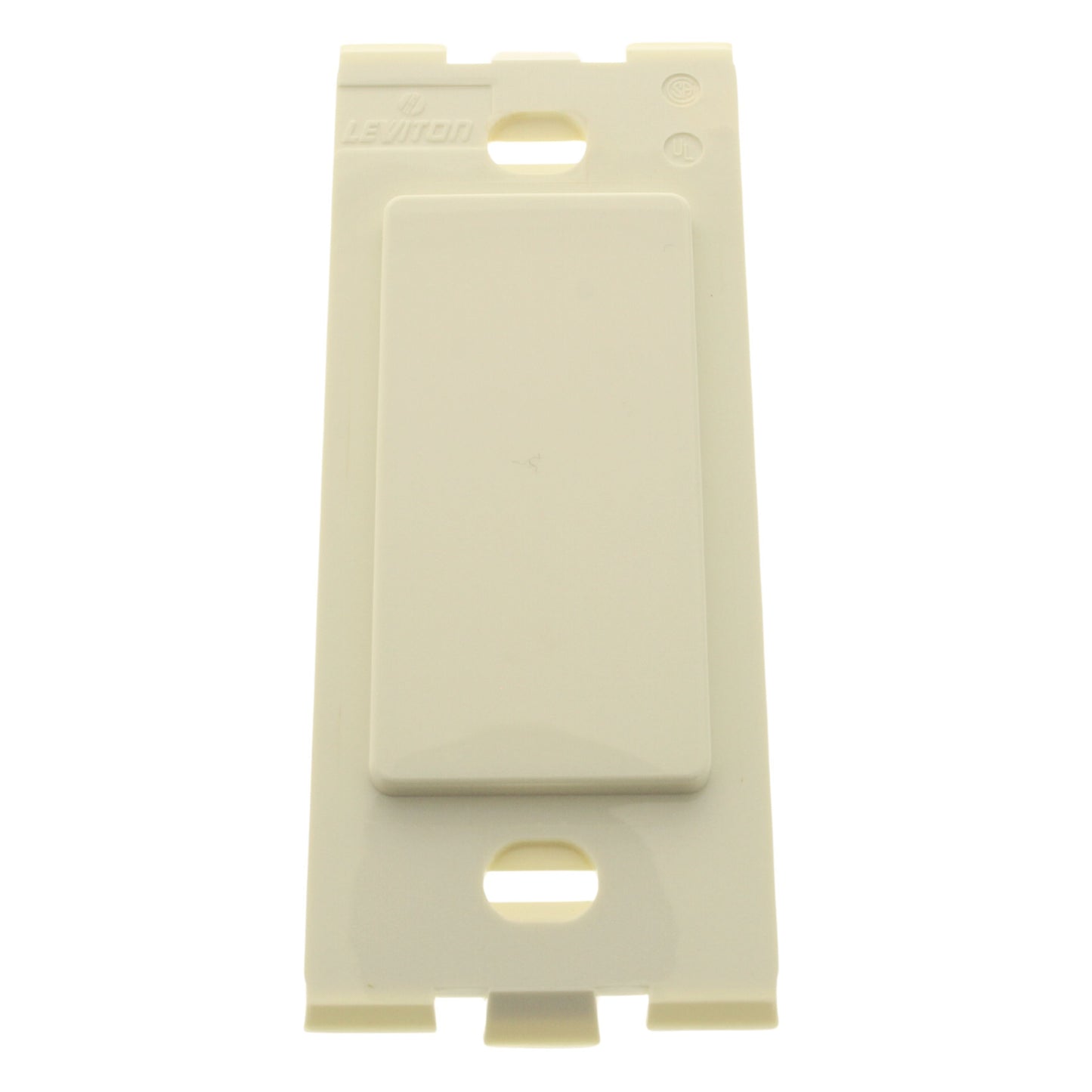 Leviton 80314-A Almond 1-Gang Blank Unbreakable Nylon Wallplate Cover Box Mount
