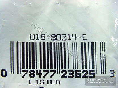 Leviton 80314-E Black 1-Gang Blank Unbreakable Nylon Wallplate Cover Box Mount