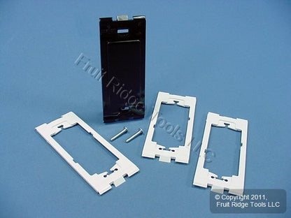 Leviton 80314-E Black 1-Gang Blank Unbreakable Nylon Wallplate Cover Box Mount