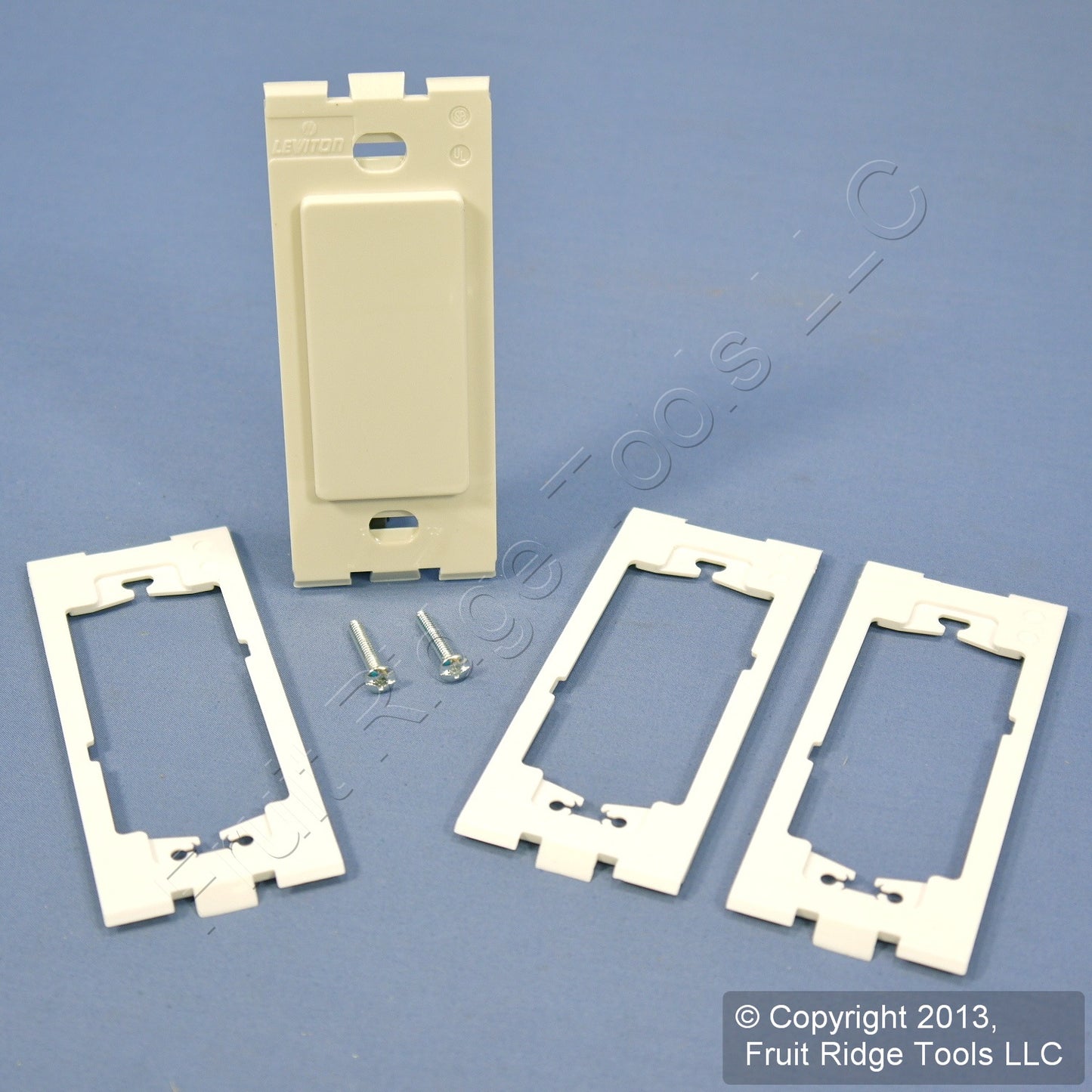 Leviton 80314-T Light Almond 1-Gang Blank Unbreakable Wallplate Cover Box Mount