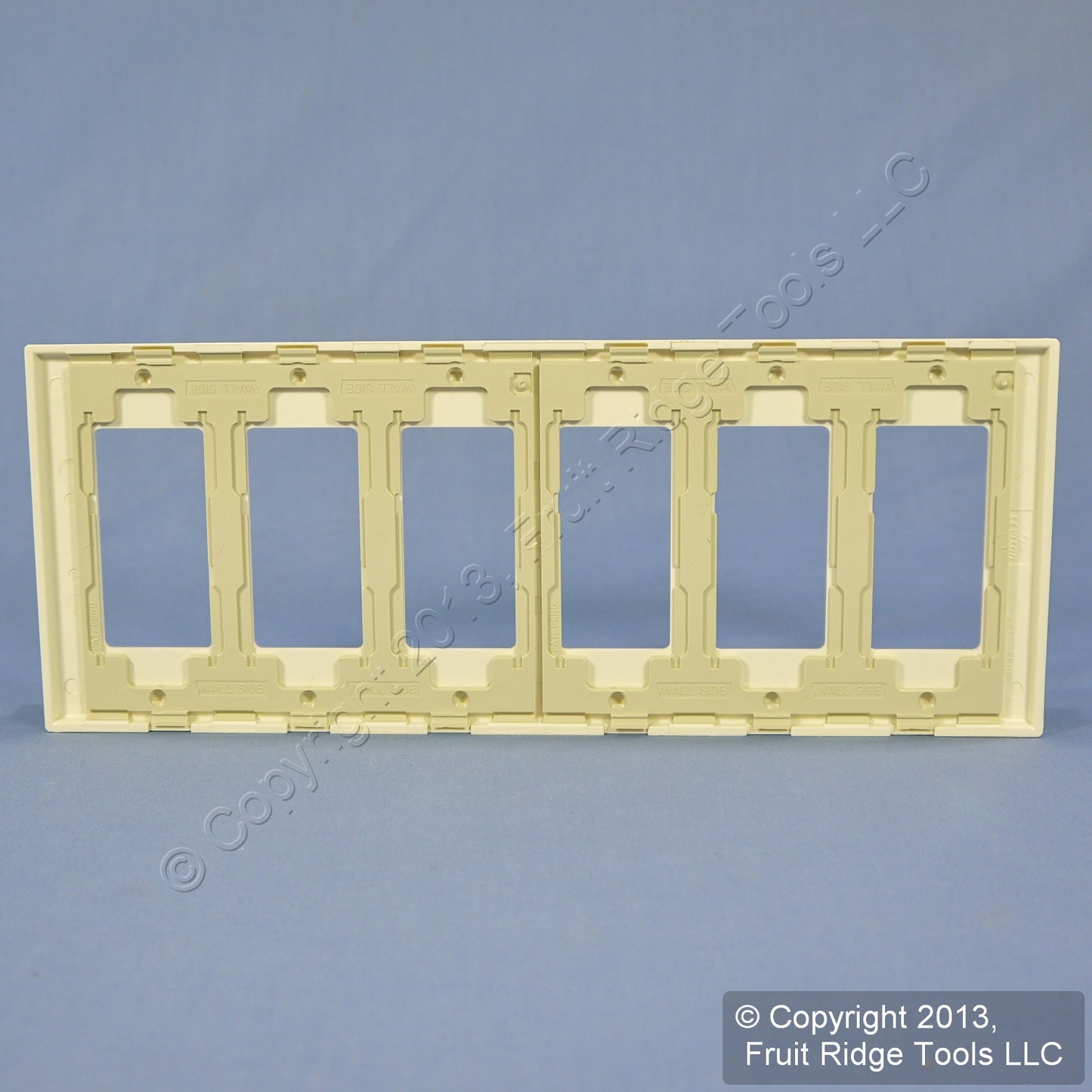 Leviton 80326-A Almond 6-Gang Decora Unbreakable Nylon Standard Wallplate Cover