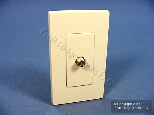 Leviton Lt Almond Decora Wallplate Insert F-Type Coax Cable Video Jack 80381-T