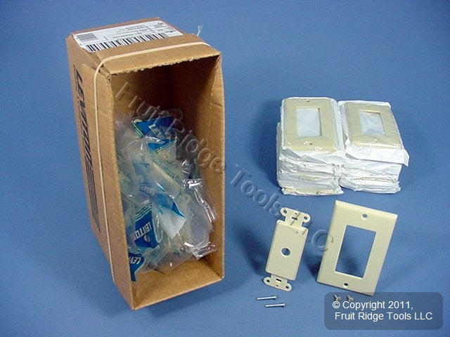 Leviton 80400-I Ivory 1-Gang Decora Plastic Standard Wallplate Covers 25-pack