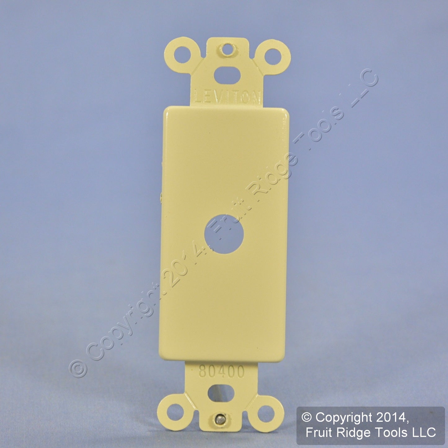 Leviton 80400-I Ivory 1-Gang Decora Telephone .406" Metal Wallplate Strap Mount
