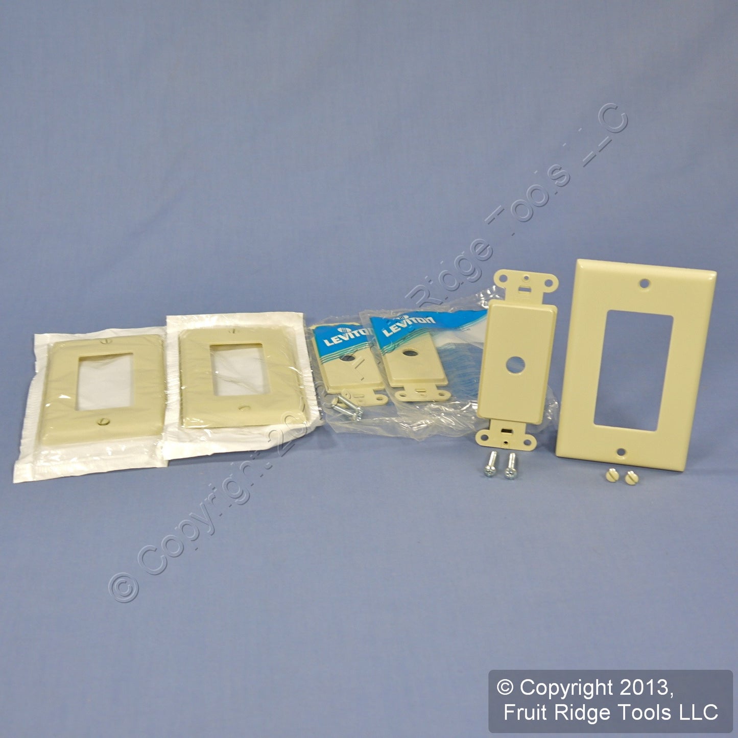 Leviton 80400-I Ivory 1-Gang Decora GFCI GFI Plastic Standard Wallplate Cover