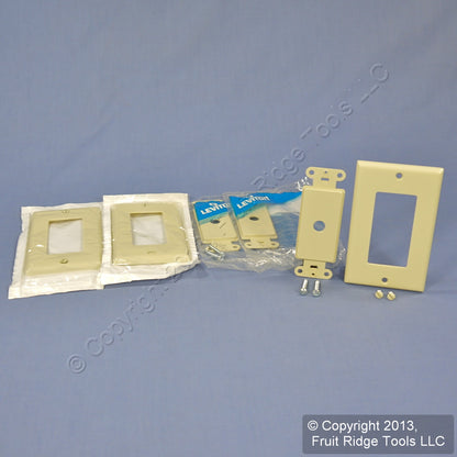 Leviton 80400-I Ivory 1-Gang Decora GFCI GFI Plastic Standard Wallplate Cover