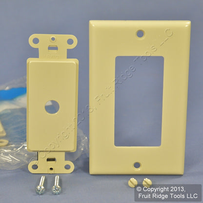 Leviton 80400-I Ivory 1-Gang Decora GFCI GFI Plastic Standard Wallplate Cover