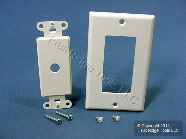 Leviton 80400-W White 1-Gang Plastic Decora GFCI GFI Standard Wallplate Cover