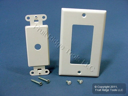 Leviton 80400-W White 1-Gang Plastic Decora GFCI GFI Standard Wallplate Cover