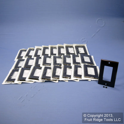 Leviton 80401 Brown 1-Gang Decora GFCI Plastic Standard Wallplate Covers 25pcs