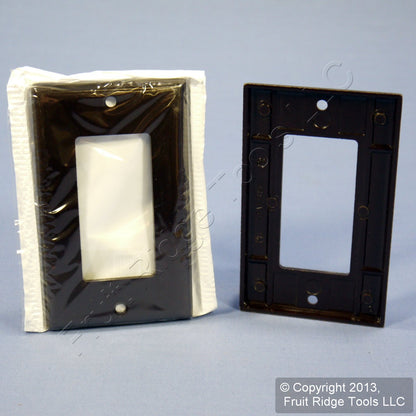 Leviton 80401 Brown 1-Gang Decora GFCI Plastic Standard Wallplate Covers 25pcs