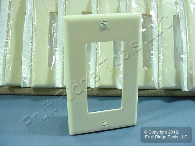 Leviton 80401-A Almond 1-Gang Decora Plastic Standard Wallplate Cover 100-pack