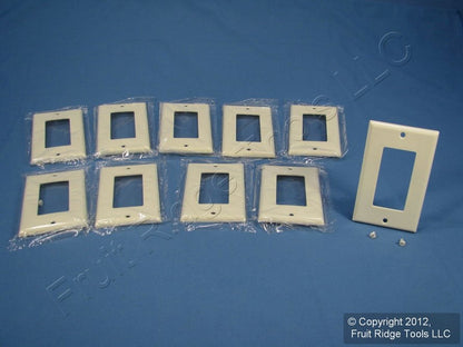 Leviton 80401-A Almond 1-Gang Decora Plastic Standard Wallplate Cover 10-pack