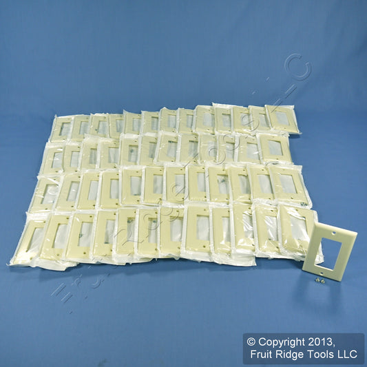 50 Leviton 1-Gang Almond Residential Decora Gfi Gfci Cover Wallplates 80401-A