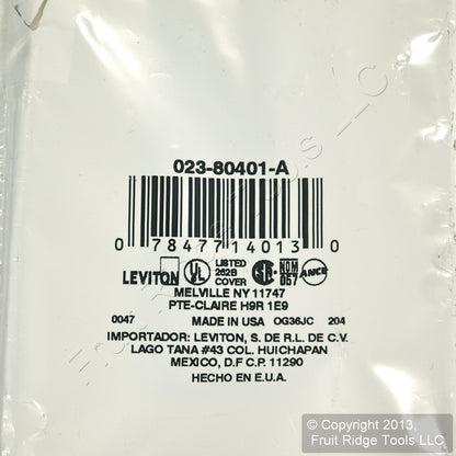 Leviton 80401-A Almond 1-Gang Decora GFCI GFI Plastic Standard Wallplate Cover
