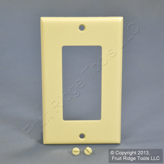 Leviton 80401-A Almond 1-Gang Decora GFCI GFI Plastic Standard Wallplate Cover