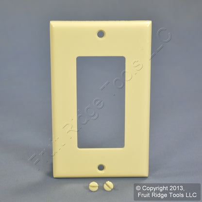 Leviton 80401-A Almond 1-Gang Decora GFCI GFI Plastic Standard Wallplate Cover