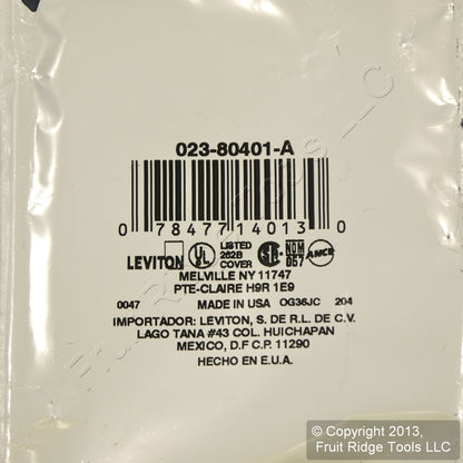 Leviton 80401-A Almond 1-Gang Decora GFCI Plastic Standard Wallplate Covers 5pcs