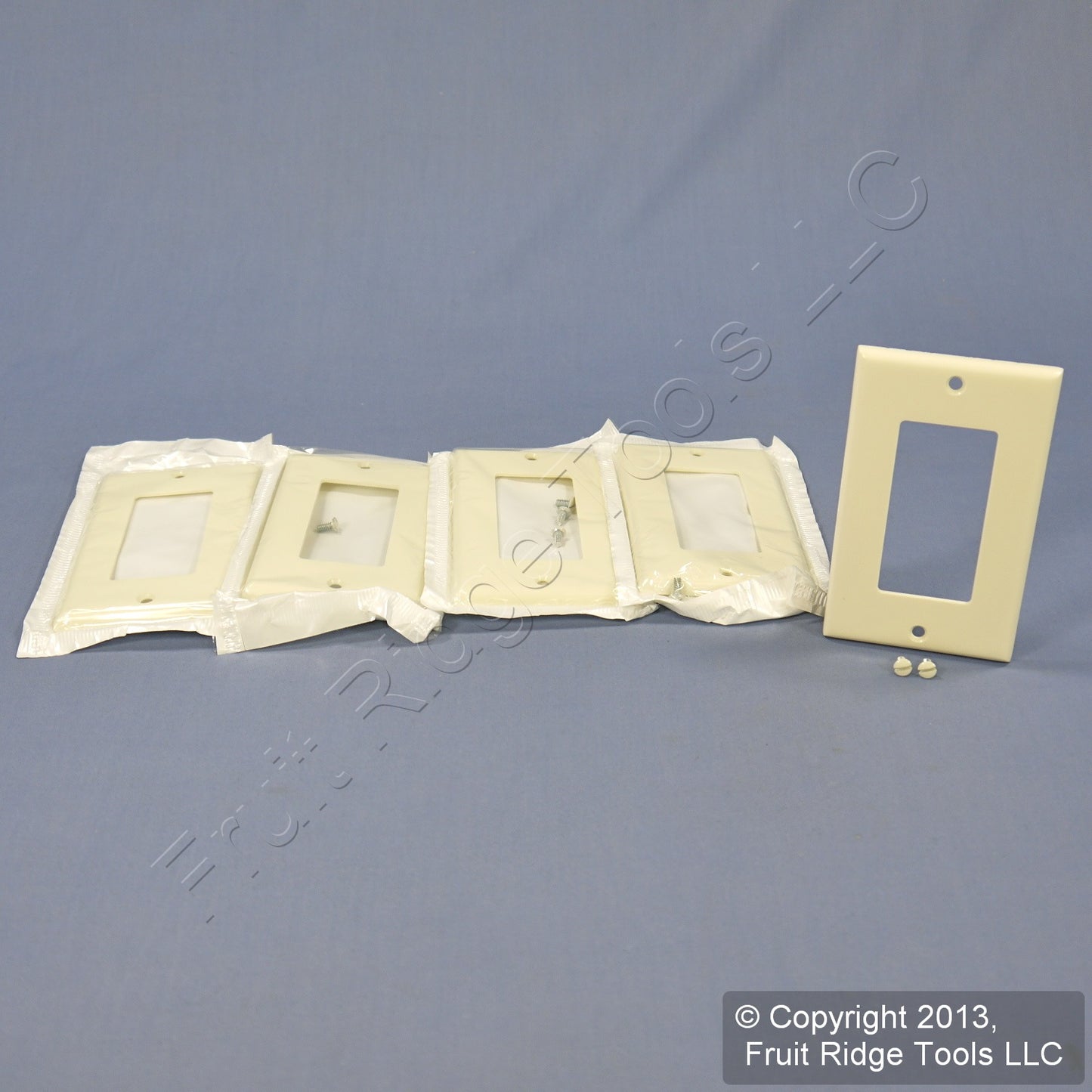 Leviton 80401-A Almond 1-Gang Decora GFCI Plastic Standard Wallplate Covers 5pcs