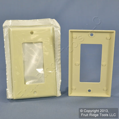 Leviton 80401-A Almond 1-Gang Decora GFCI Plastic Standard Wallplate Covers 5pcs