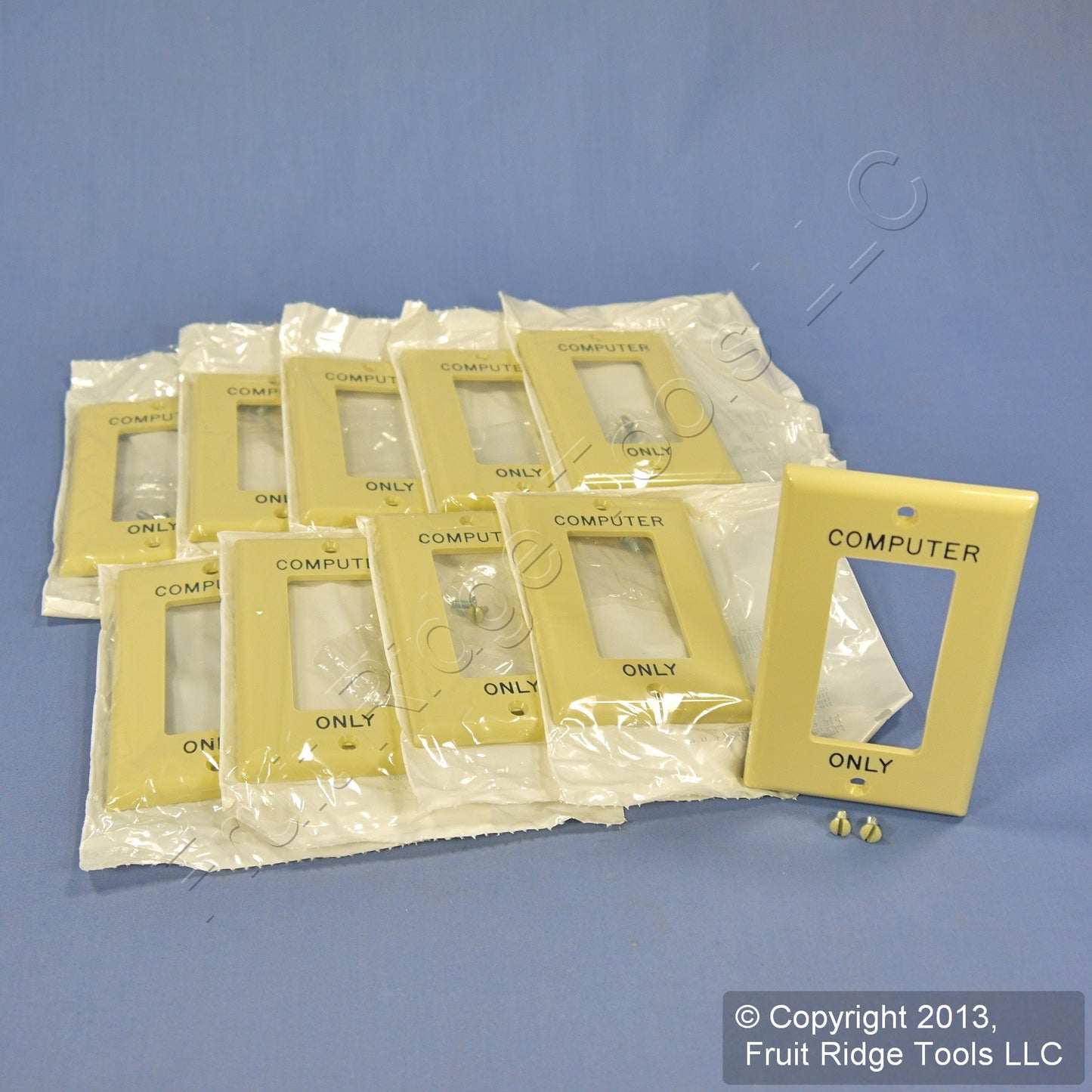 Leviton 80401-COI Ivory Decora Computer Only Nylon Wallplate GFCI Covers 10-Pack