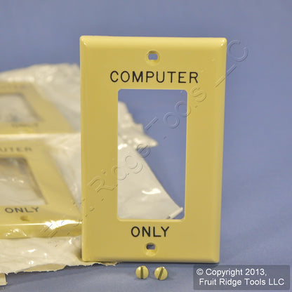 Leviton 80401-COI Ivory Decora Computer Only Nylon Wallplate GFCI Covers 10-Pack