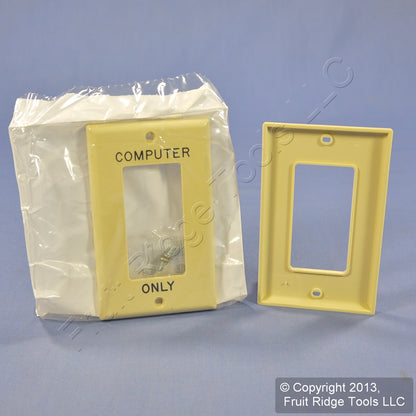 Leviton 80401-COI Ivory Decora Computer Only Nylon Wallplate GFCI Covers 10-Pack