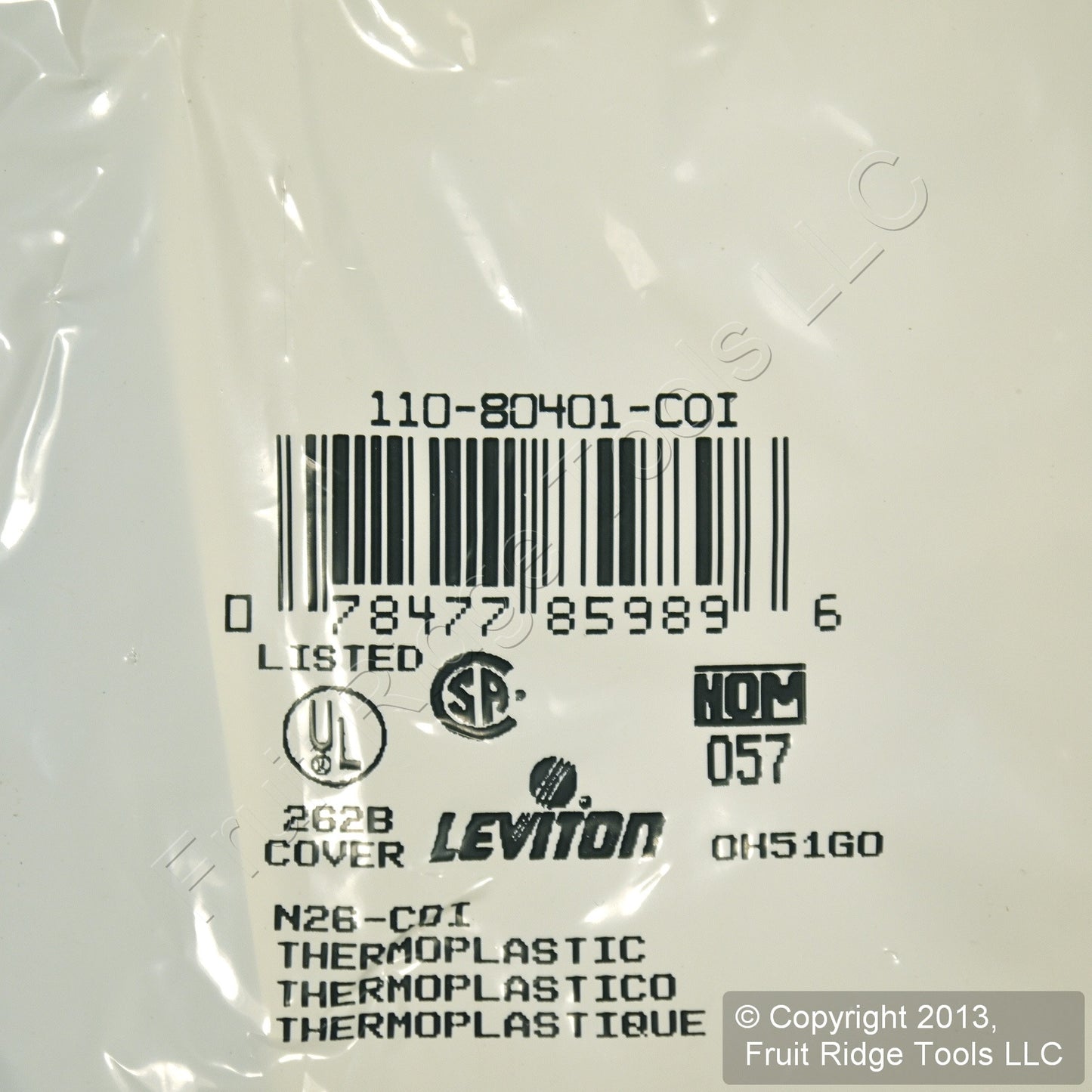 Leviton 80401-COI Ivory 1-Gang Decora Computer Only Wallplate Gfci Nylon Cover
