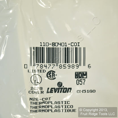 Leviton 80401-COI Ivory 1-Gang Decora Computer Only Wallplate Gfci Nylon Cover