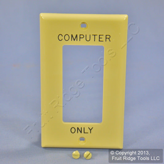 Leviton 80401-COI Ivory 1-Gang Decora Computer Only Wallplate Gfci Nylon Cover