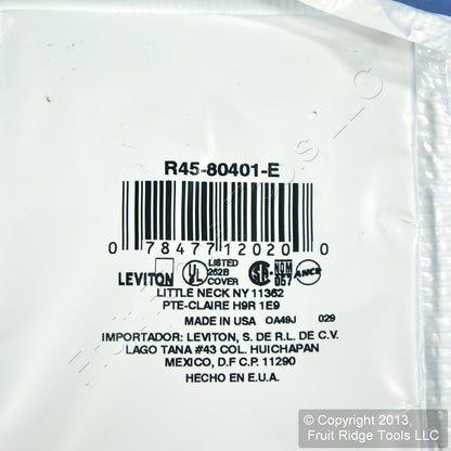 Leviton 80401-E Black 1-Gang Decora GFCI GFI Plastic Standard Wallplate Cover