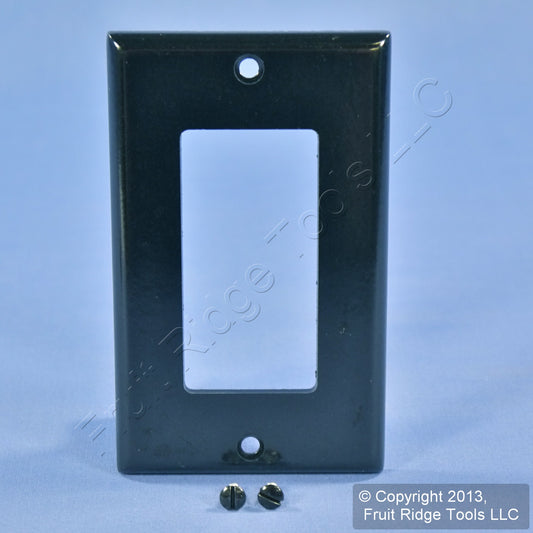 Leviton 80401-E Black 1-Gang Decora GFCI GFI Plastic Standard Wallplate Cover